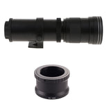 420-800mm F/8.3-16 Manual Telephoto Zoom Lens + T2-NEX Lens Adapter for Sony Cameras