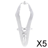 Maxbell 5xWomen Sexy Lingerie Nightwear Underwear Sleepwear Lace G-string White YG3034
