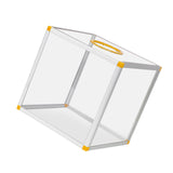 Maxbell Clear Lucky Draw Box Comment Box Lottery Box for Business Fundraising Voting 20x20x20cm Six sides clear