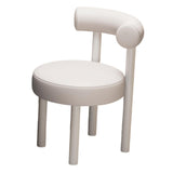 Maxbell Vanity Chair Modern with Backrest Comfortable for Dorm Living Room Apartment White Leg