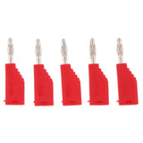 Maxbell 5Pieces 4mm Banana Plug For Test Probes Instrument Meter Connector Red - Aladdin Shoppers