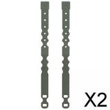 Maxbell 2x2 Pieces Tailor Malice Clips Strap Buckle for Vest Backpack Gear Holder Green