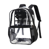 Maxbell Clear Backpack with Pockets Heavy Duty See through Bag for College Work Boys Style B