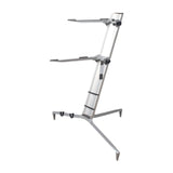 Maxbell Aluminum Alloy Keyboard Stand Anti Slip Portable Height Adjustable for Stage argent
