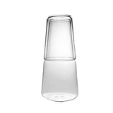 Maxbell Glass Cup Drinkware Transparent Drinking Portable Reusable Water Pitcher Set clear