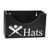 Maxbell Wooden Hat Holder Box Sturdy Rustic Hat Storage Rack for Home Office Bedroom Black