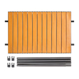 Maxbell Foldable Metal Board Heavy Duty Wagon Cart Board for Garden Cart BBQ Picnics Brown