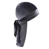Maxbell 2pcs Unisex Velvet Bandana Durag Headwear Pirate Wrap Hat