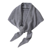 Maxbell Women Winter Scarf Soft Windproof Triangle Neck Scarf for Office Home Indoor Grey