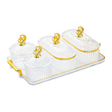 Maxbell Dried Fruit Snack Serving Plate Appetizer Plate for Kitchen Room Home clear L