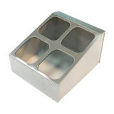 Maxbell Spice Canister Organizer Storage Spice Pots Shelf for Table Pantry Household 2 row 4 grids
