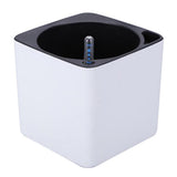 Maxbell 3Sizes Self Watering Planter Pot  for Herbs w/Water Level Indicator White
