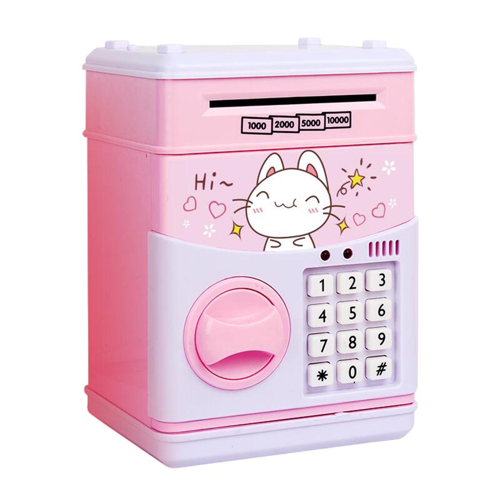 Maxbell Maxbell Electronic Cash Roller Piggy Bank Coin Money Saving Box Kids Toy Pink Cat