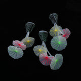 Maxbell Maxbell Silicone Lotus Leaf Mushroom for Aquarium Fish Tank Decoration C