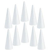 10x Foam Cones for Crafts Decorations for Children Kids Celebration Festival 7cmx3.6cm