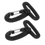 Maxbell 2pcs Plastic Rotary 38mm Strap Backpack Bag Hook Clasp Clip Hanger Black