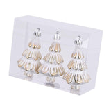 3 Pieces Christmas Tree Baubles Pendants Xmas Tree Decoration for Engagement Golden