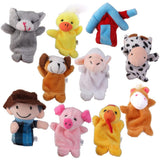 Maxbell Old MacDonald Farm Animals Finger Puppets 10pcs+Kids Baby Plush Toys Bunny