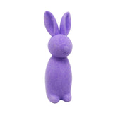 Flocked Bunny Easter Decoration Craft 22cm for Office Balcony Party Supplies violet