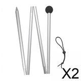 Maxbell 2xTent Poles Preassembled Bracket 160cm/200cm Shelter Canopy Poles Canopy Rods 1.6M pointed tip
