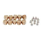 Maxbell 20 Sets Skull Studs Rivets Punk Rock DIY Spikes Shoes Bags Decor