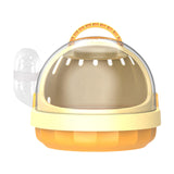 Maxbell Hamster Carry Case Cage Convenient Large for Hedgehog Vacation Small Animals yellow