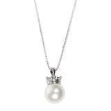 Maxbell Simple Crown Crystal Pearl Pendant Necklace Choker Collar Chain Women Gift - Aladdin Shoppers