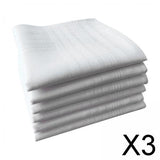 Maxbell 3x5x Men's White Handkerchiefs Pocket Square Hankies for Father Gentlemen Suit