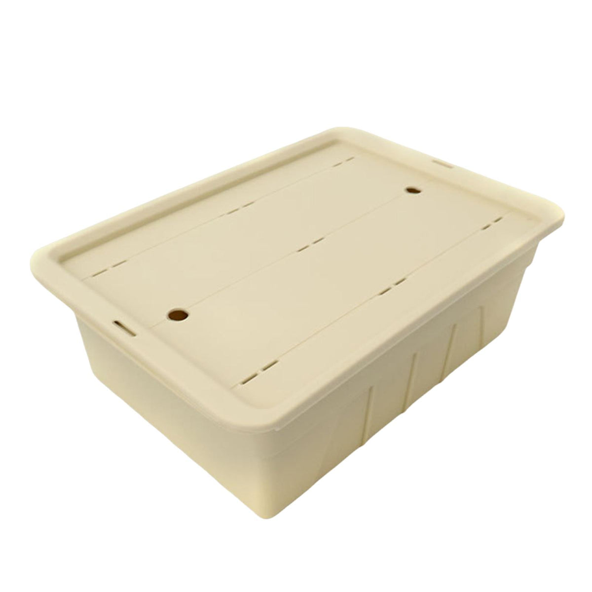 Maxbell Tea Storage Box with Lid Modern Camping Table Basket for Yard Garage Outdoor Khaki