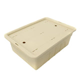 Maxbell Tea Storage Box with Lid Modern Camping Table Basket for Yard Garage Outdoor Khaki