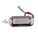Maxbell 6x12V Marine/Boat/RV LED Oblong Oval Surface Mount Courtesy Accent Light White