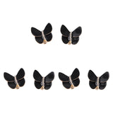 Maxbell 6x Butterfly Button Covers Clothing Accessories for Graduation Gifts Wedding Black