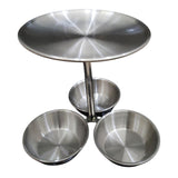 Maxbell Snack Serving Tray Fruit Bowl Appetizer Platter for Household Office Wedding Silver B