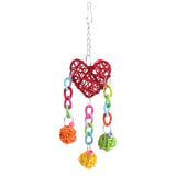 Maxbell Maxbell 1 Pc Rattan Ball Chain Toy Chewing Toy for Pet Parrot Bird Cage Hanging Toy