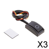 Maxbell 3x12V 200mA Car Push Button Start Stop On Off Switch Light Control
