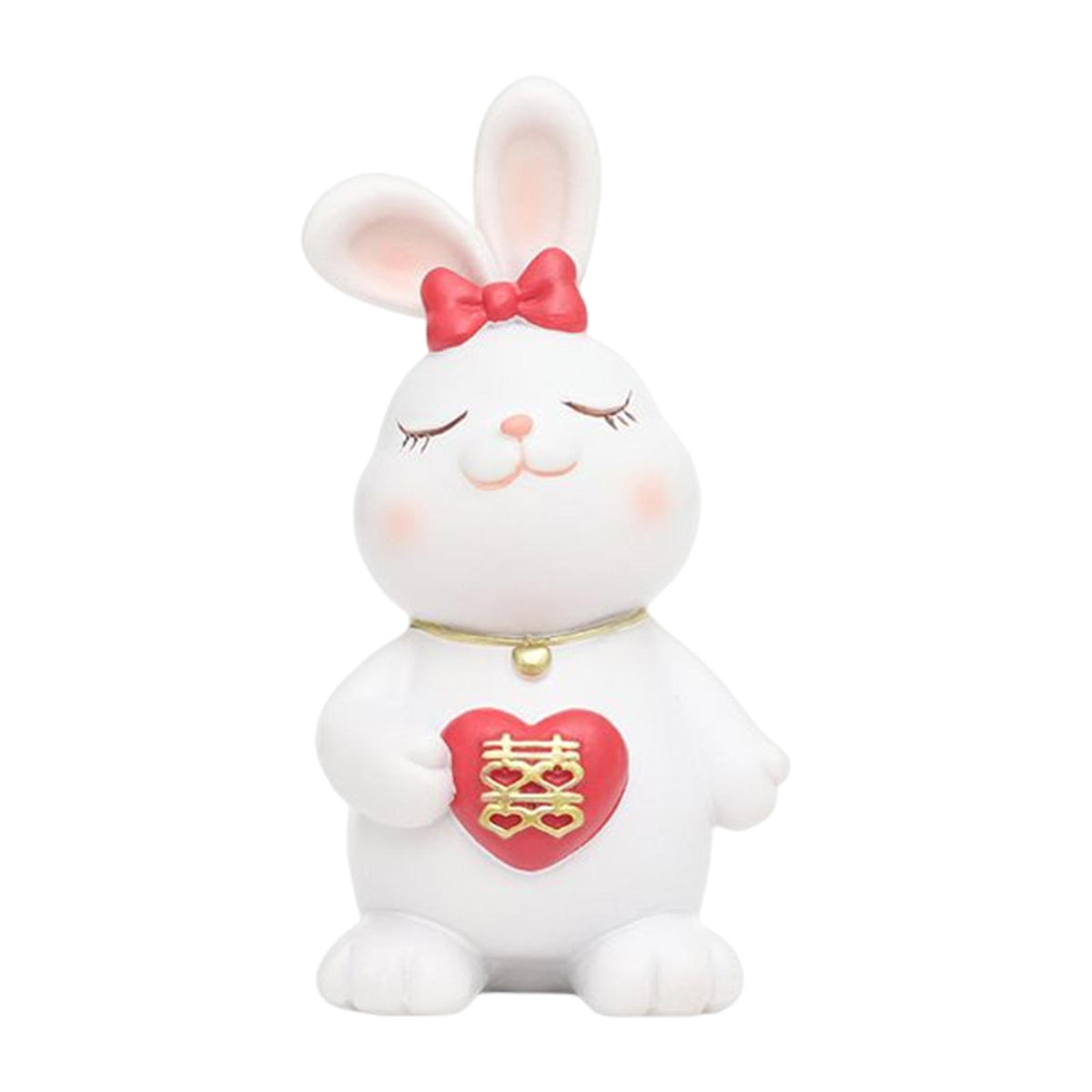 Maxbell Maxbell Rabbit Statue Weddings Bunny Resin Figurines for Cabinet Home Rabbit Bride