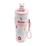 Maxbell Portable Insulated Tumbler Stainless Steel Water Bottle for Outdoor Home Car Pink with Panda