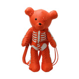 Maxbell Skeleton Bear Backpack Cartoon Female Daypack for Party Travel Creative Gift Orange