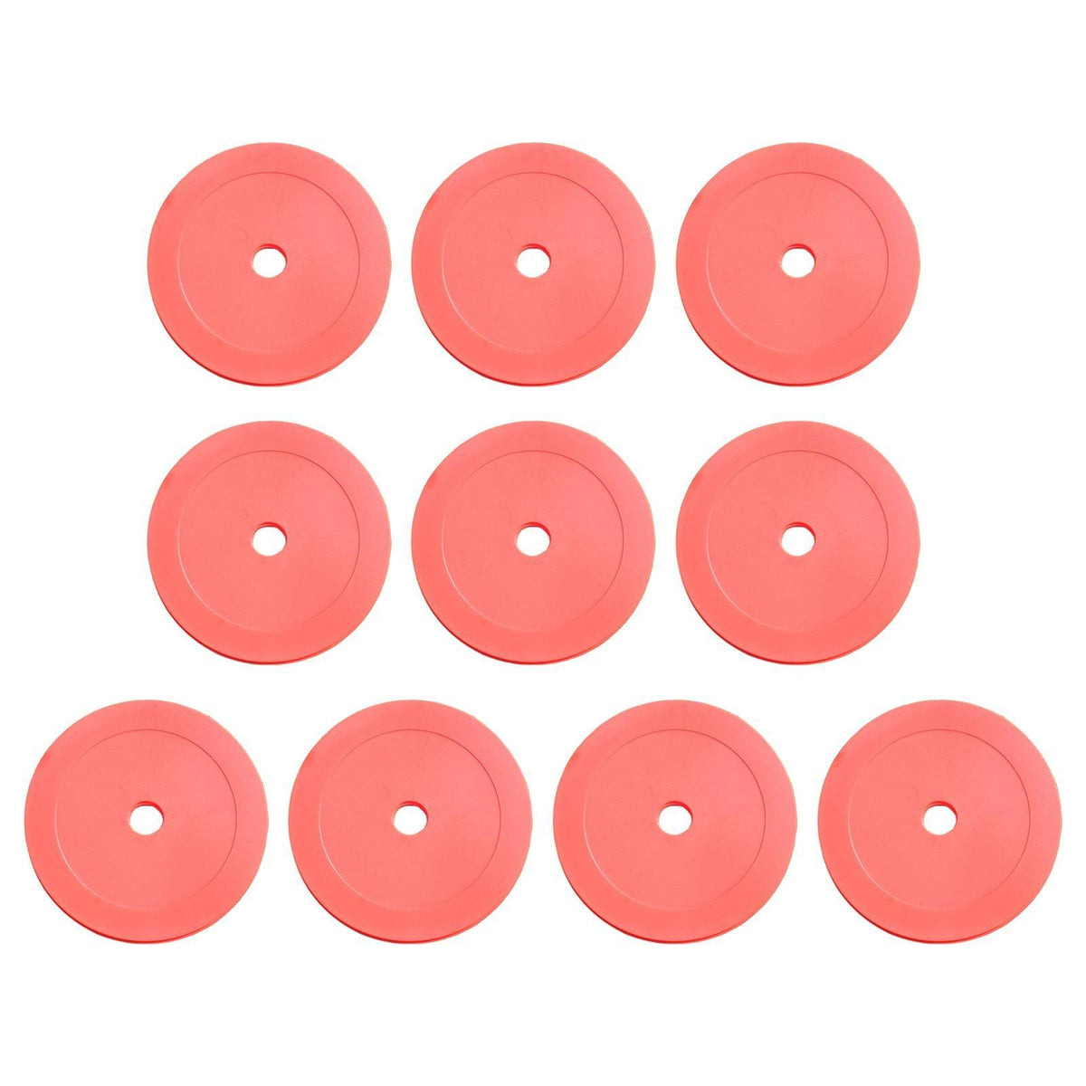 Maxbell Maxbell 10Pcs Flat Cones Non Slip Training Spot Markers for Boxing Baseball Soccer Red