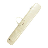 Maxbell Flute Carry Bag PU Leather Thickened with Pocket Portable Flute Carrying Bag beige