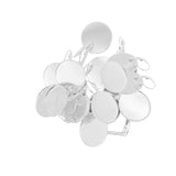 Maxbell 12 Pieces Leveback Earring Pad Glue On Findings Jewelry Making Silver White