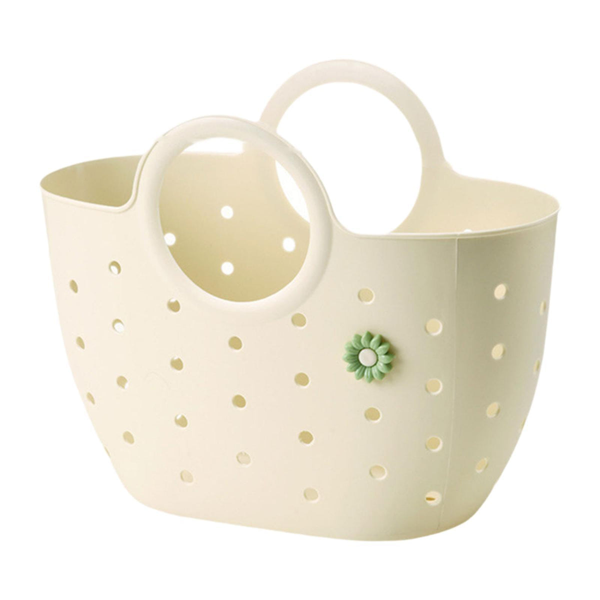 Maxbell Shower Caddy Basket with Handles Multipurpose Dorm Camp Dorm Shower Tote Bag Beige M