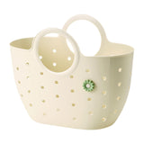 Maxbell Shower Caddy Basket with Handles Multipurpose Dorm Camp Dorm Shower Tote Bag Beige M