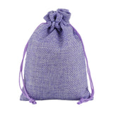Maxbell 50 Pieces Gift Bags with Drawstring Drawstring Bag for Grocery Party Wedding Purple