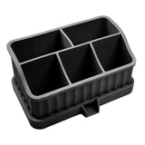 Maxbell Toothbrush Holder Multifunctional Makeup Storage Box Detachable for Bathroom Black