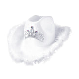 Maxbell Cowgirl Hat Western Cowboy Hat for Costumes Music Festival Concerts Birthday White