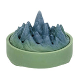 Maxbell Ceramic Censer Reading Room Desk Party Office Mountain Incense Burner Holder Green