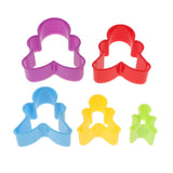 5Pcs/Set Gingerbread Man Cookie Cutter Set Cute Biscuit Molds Christmas Mold