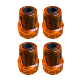 Maxbell 4x Trekking Pole Tips Accessories Compact Sturdy Replacement Feet Protectors Yellow