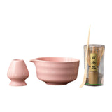 Maxbell Japanese Matcha Whisk Set Tools Matcha Bowl Set for Dining Room Kitchen Home Pink